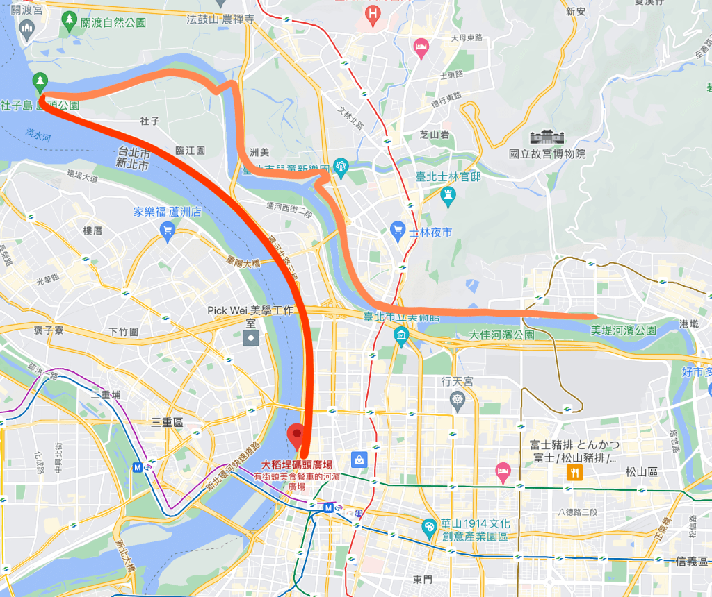 [騎腳踏車] 北市河濱車道從美堤經社子島到大稻埕